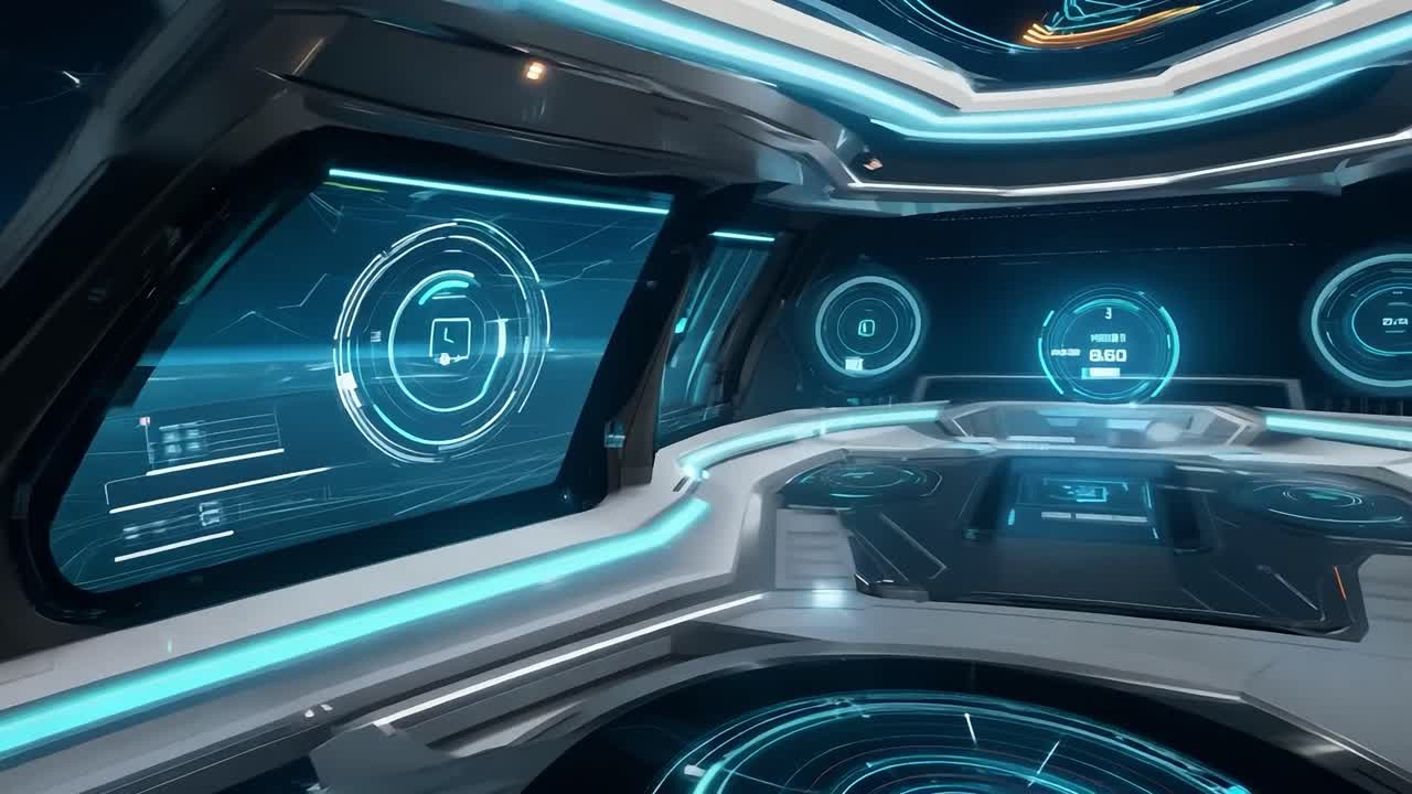 미래의 우주선 조종석