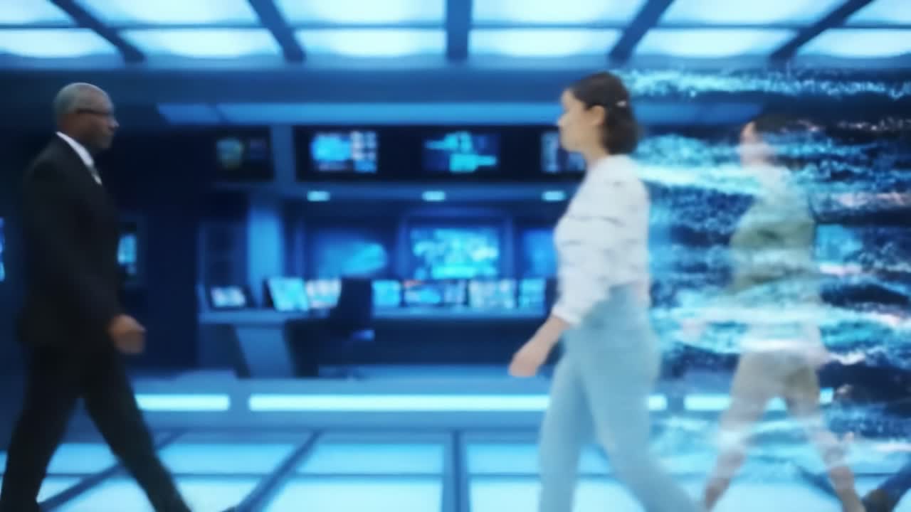 Dynamic Motion in a Futuristic Environment: A Visual Journey Through Innovative Designs and Cultural Fusion Captured in a Tech-Inspired Setting