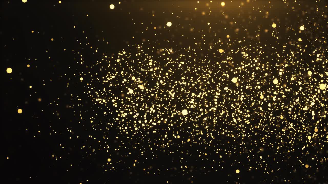 Golden Particles Abstract Background