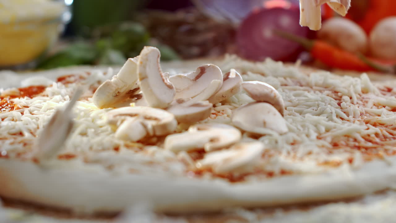 버섯과 치즈 피자