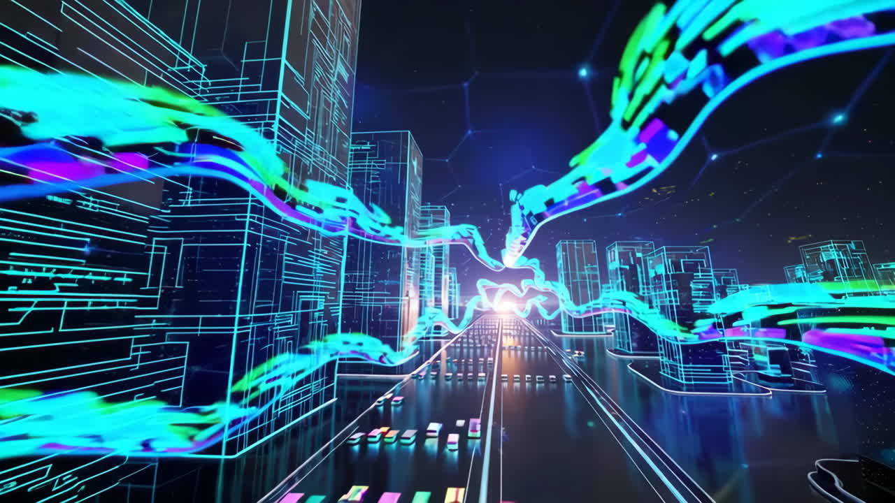 El paisaje urbano cyberpunk