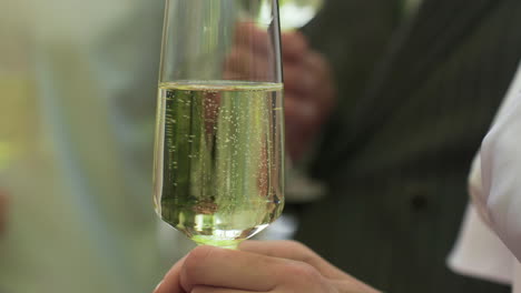 Person-Hält-Champagnerglas