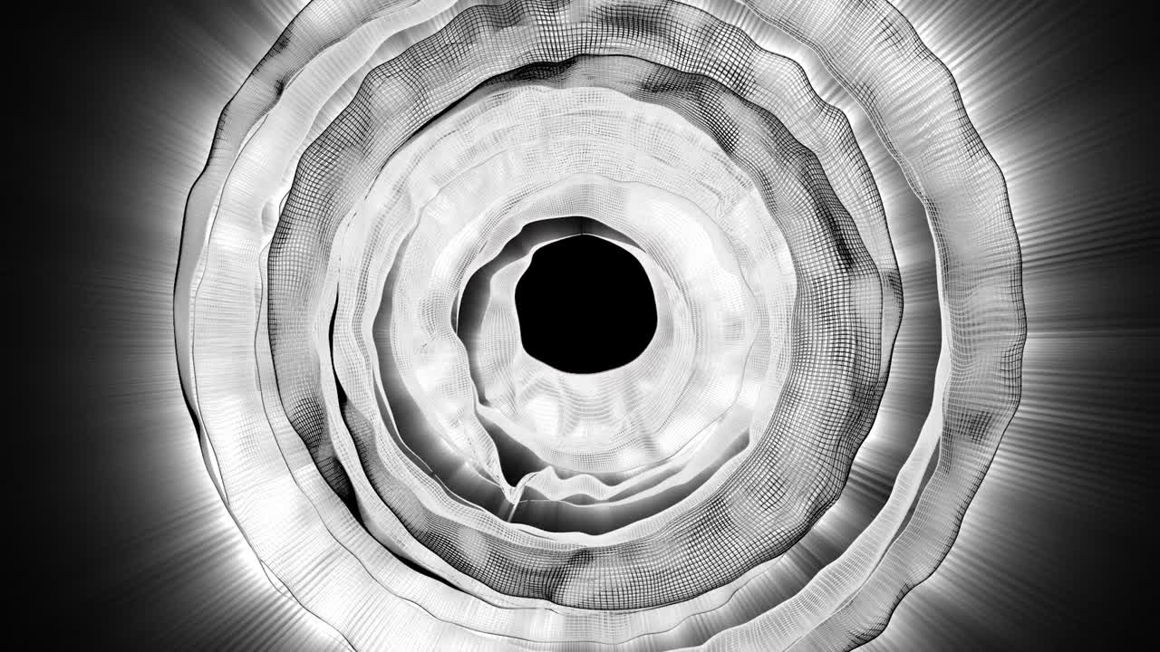 patrón circular abstracto en blanco y negro