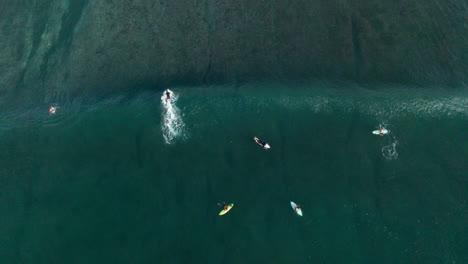 Surfer-Catching-a-Wave-at-a-Beach-in-Bali