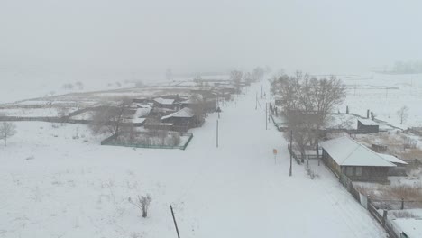 invierno en el pueblo ruso