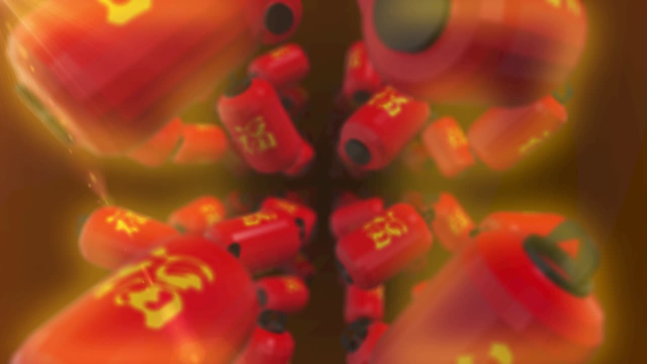 일본 중국 빛 랜턴 페스티벌 루프 애니메이션