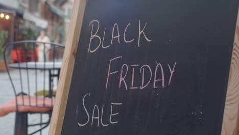 black friday sale sign on a chalkboard