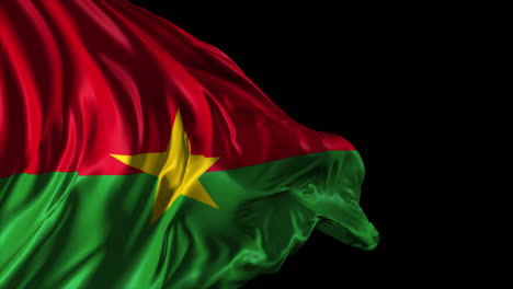 waving flag of burkina faso
