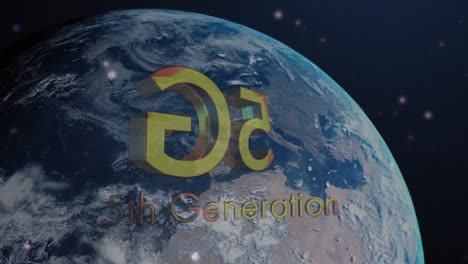 Animation-of-5g-text-over-globe