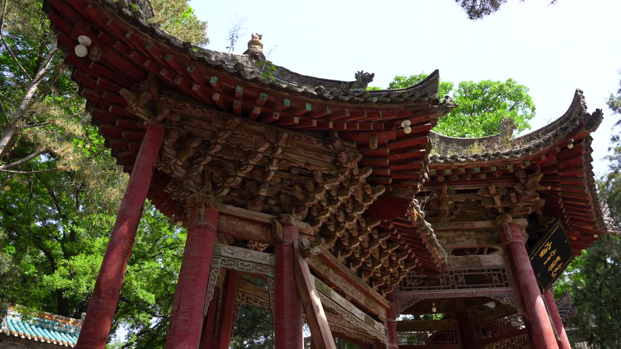 Ancient Chinese mosque architecture with calm atmosphere in Xian, China