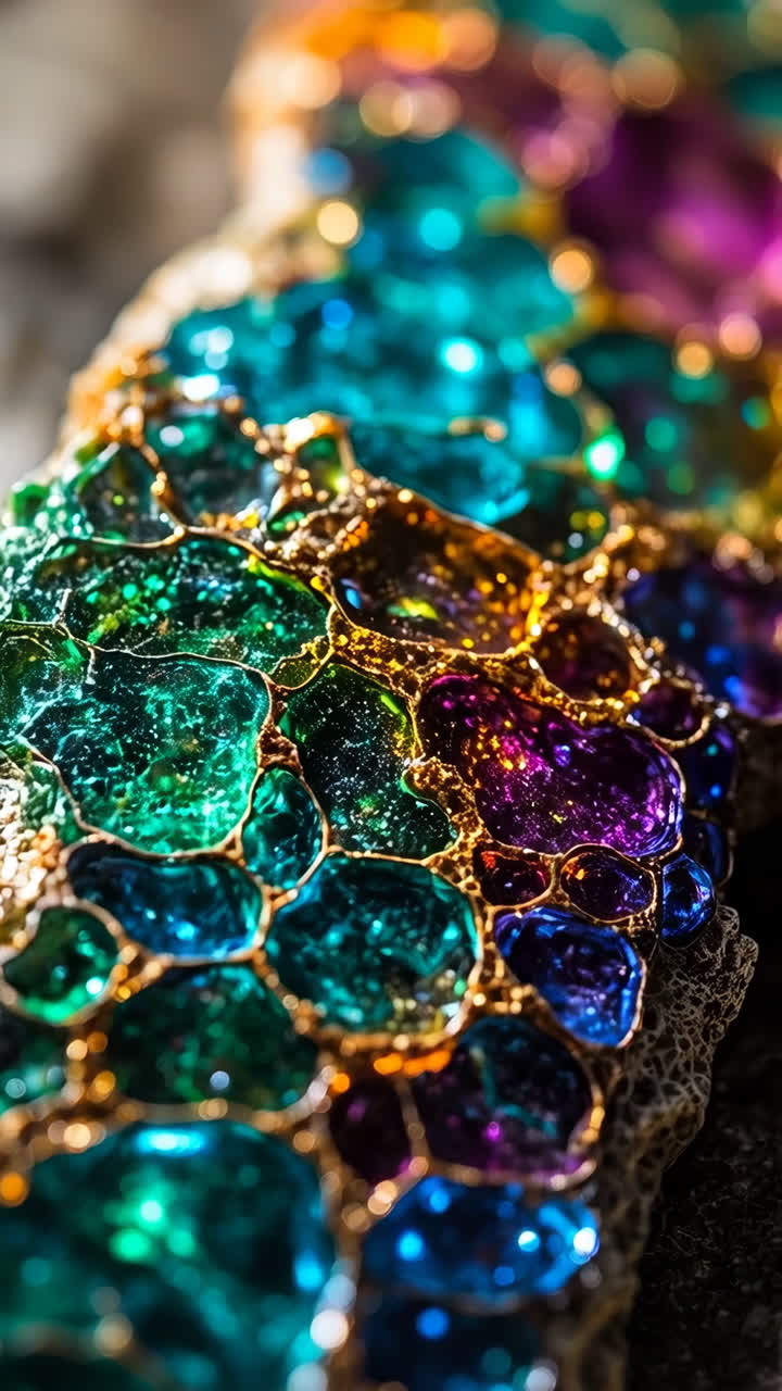 Vibrant Abstract Jewel Texture Close-up