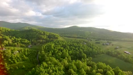 Blinding-golden-light-for-my-mountain-sunrise-bathes-the-green-hills-and-eliminates-the-blue-sky-and-clouds