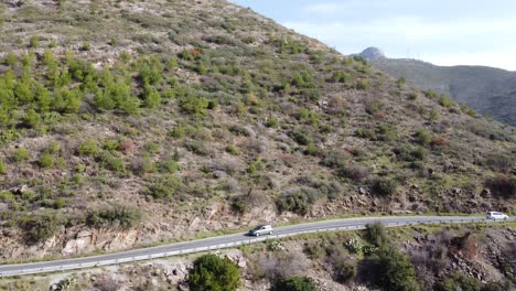 Pista,-Persecución,-Coche,-Vista-Aérea