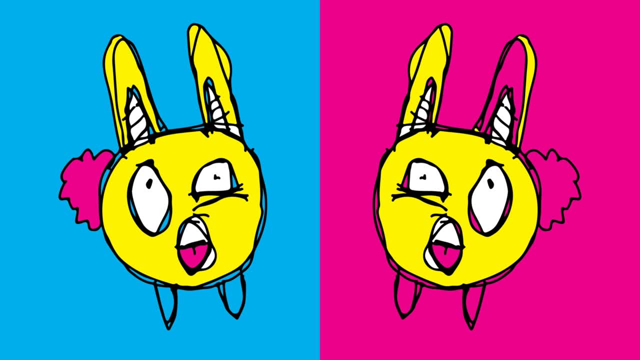 niños dibujando un fondo sin costuras con el tema del conejo