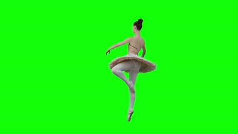 brunette in slow motion dancing a classical ballet