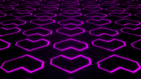 los fondos del corazón gráficos en movimiento con formas y partículas animadas del día de san valentín.