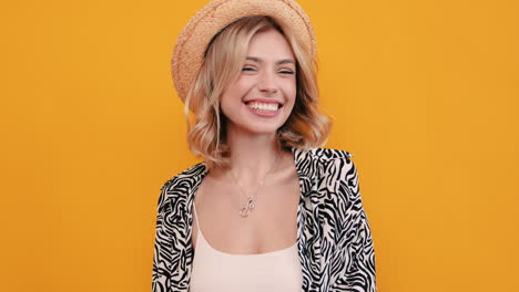 smiling woman in summer outfit