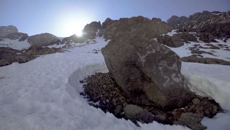 orbiting way marker in the snow