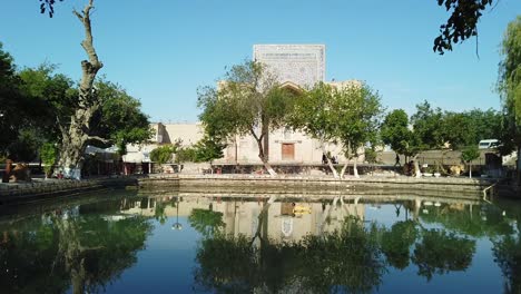 lyab-i hauz reflecting in the pond