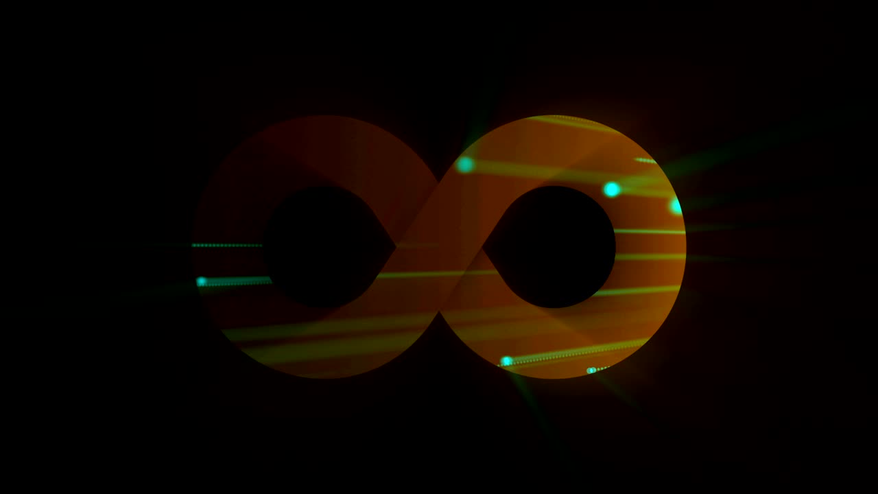 fondo abstracto con signo de infinito futurista. fondo digital