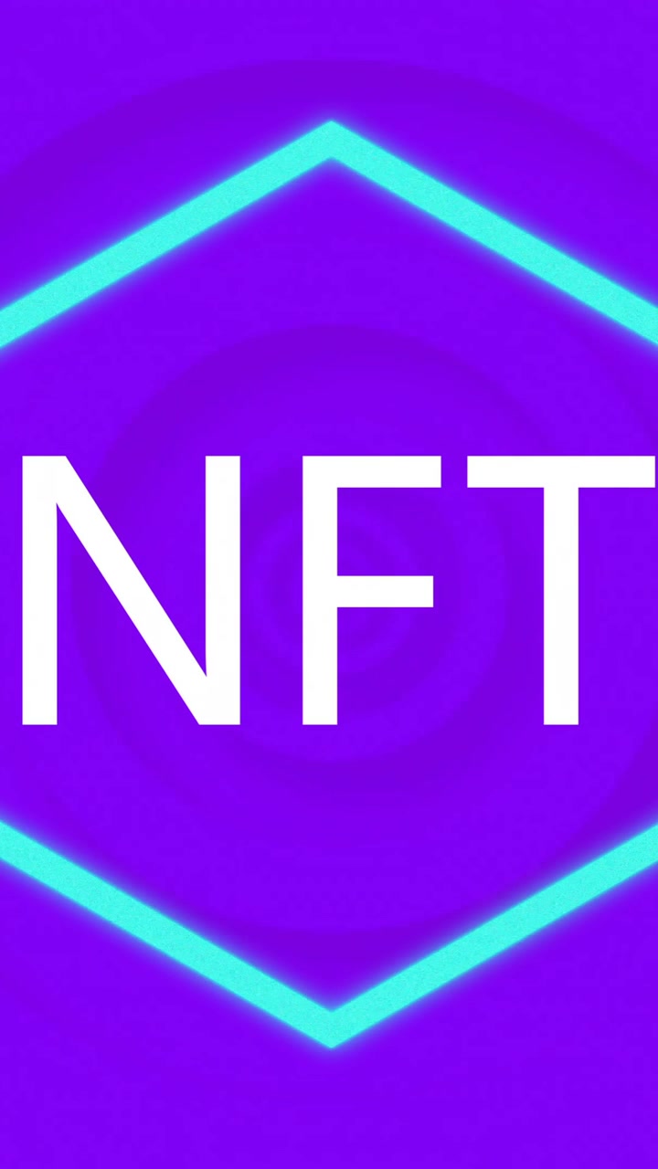 Animazione di elaborazione dati finanziari e testo TMI su motivo al neon