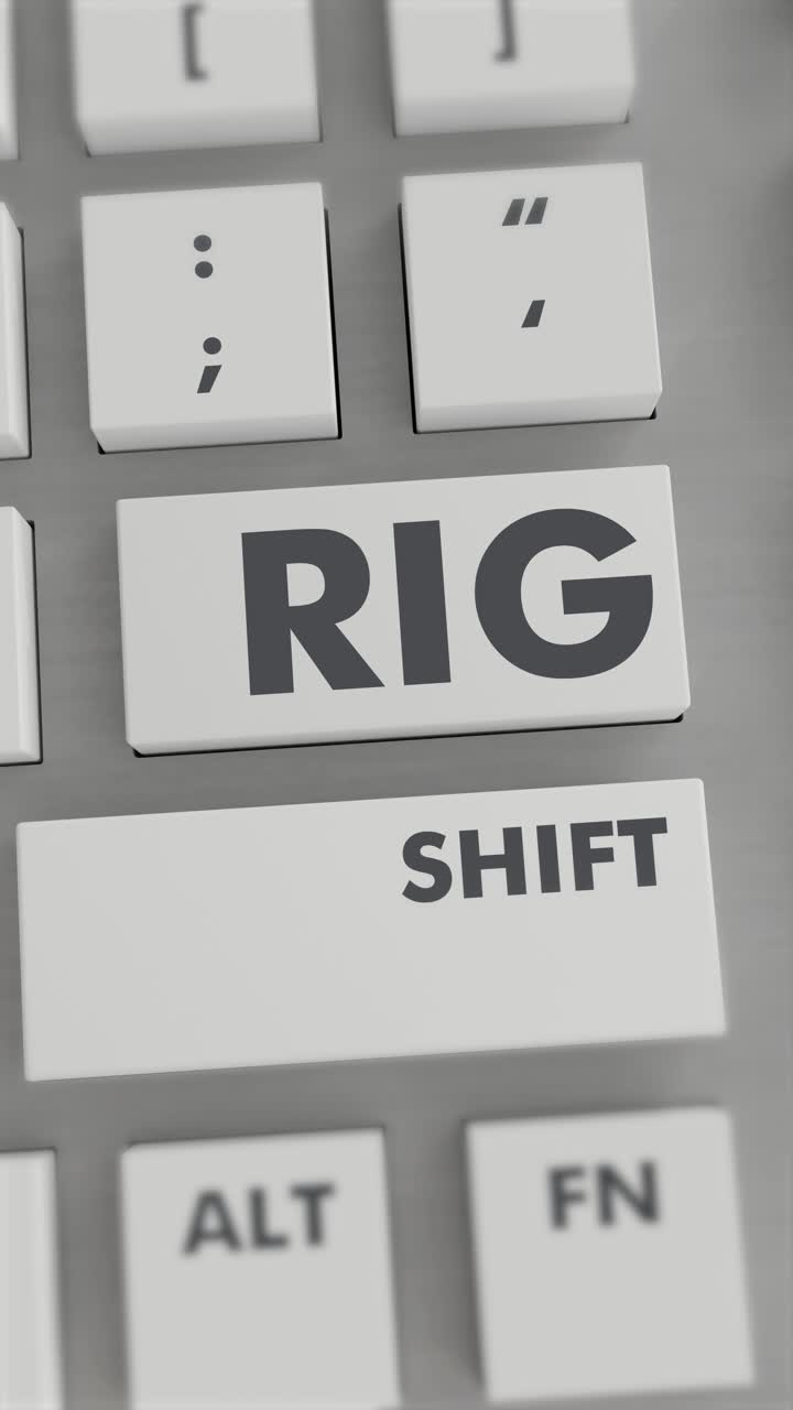 presión del botón de rig en el teclado video vertical