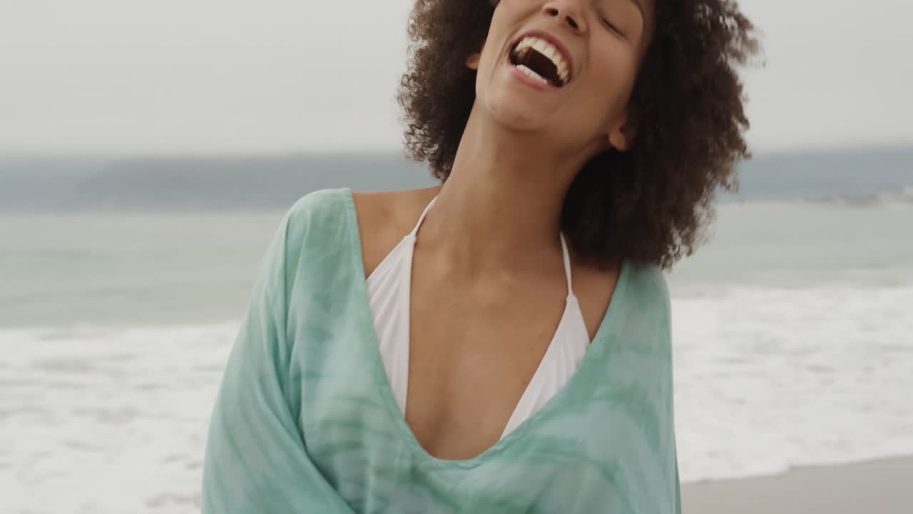 Couple enjoying free time by the sea