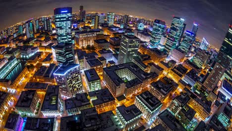 night cityscape aerial view