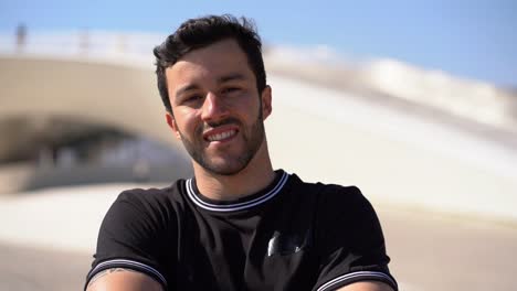 Portrait-of-handsome-happy-man-outdoor