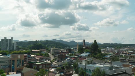 Sunny-Day-Over-Geumsan-County-In-South-Korea-With-Clouds-In-The-Sky-Soaring