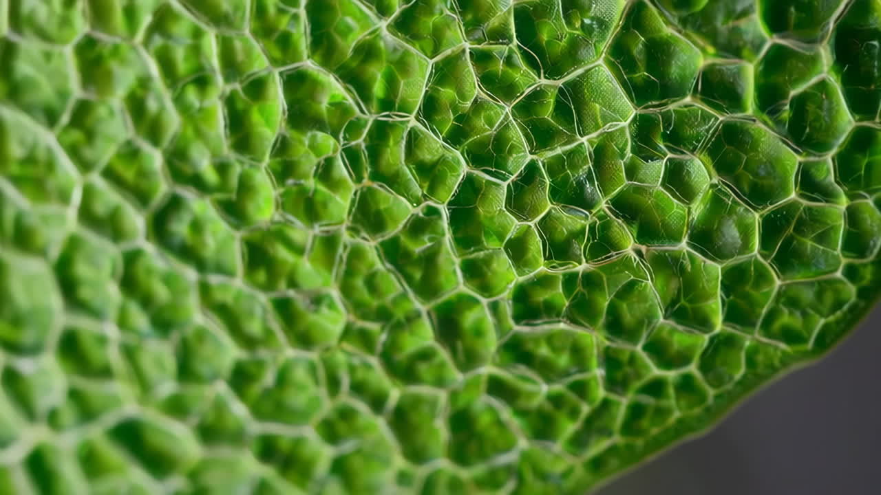 Close-up of a leaf's surface texture
