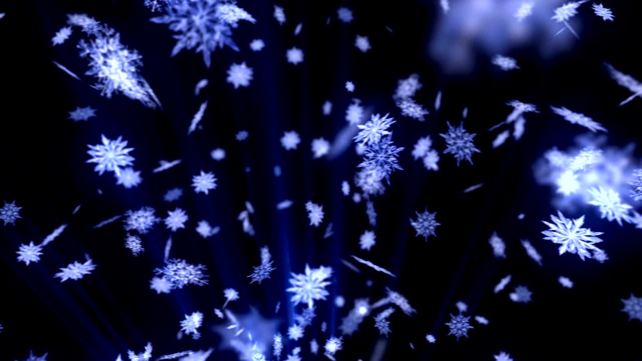 il giro del cristallo di neve, l'animazione cg, il loop