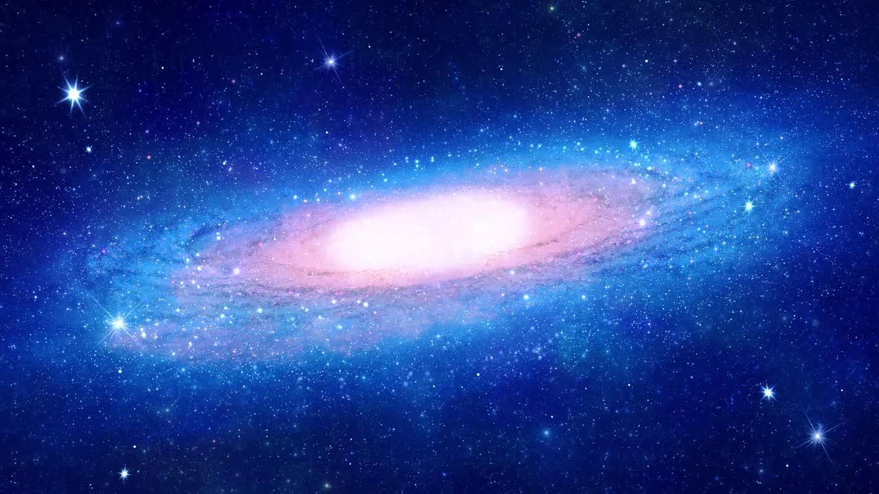 3d 은하, 우주를 통한 비행, 항성 간 우주 여행, 우주 루프 배경을 통한 여행