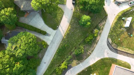 A-top-down-view-of-sidewalks-while-the-camera-spins