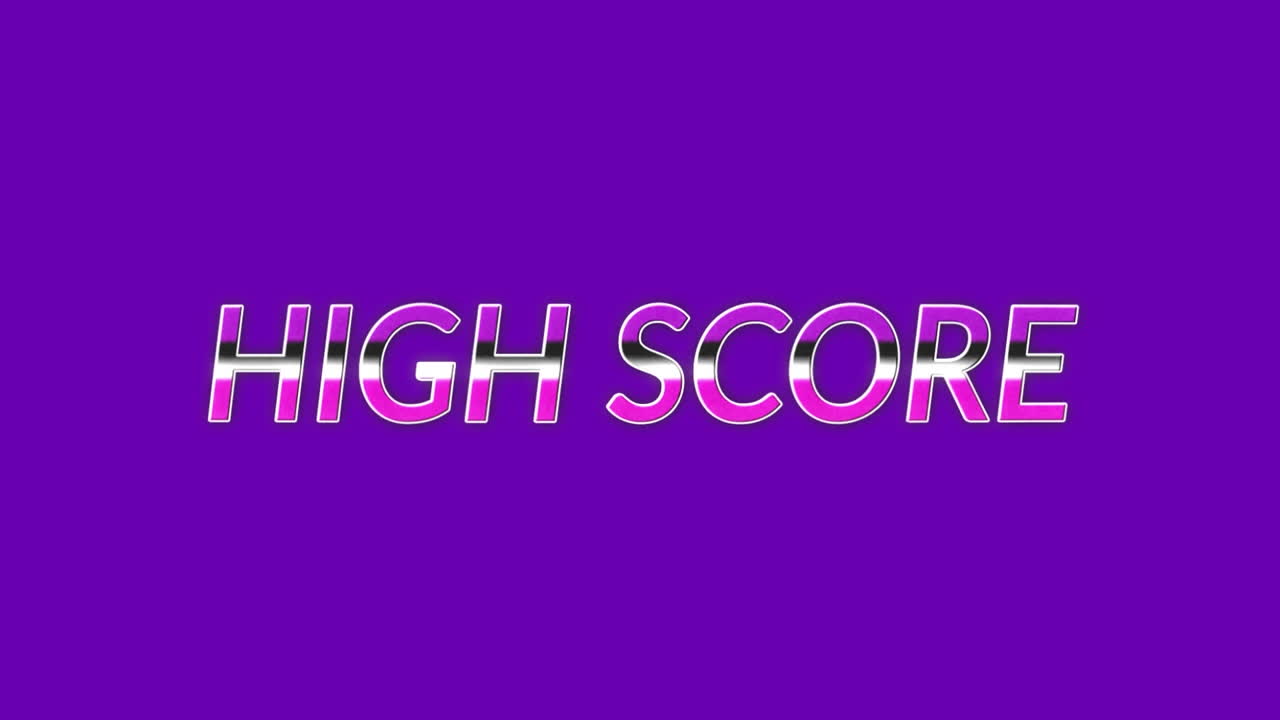 Animation of high score text over abstract pattern