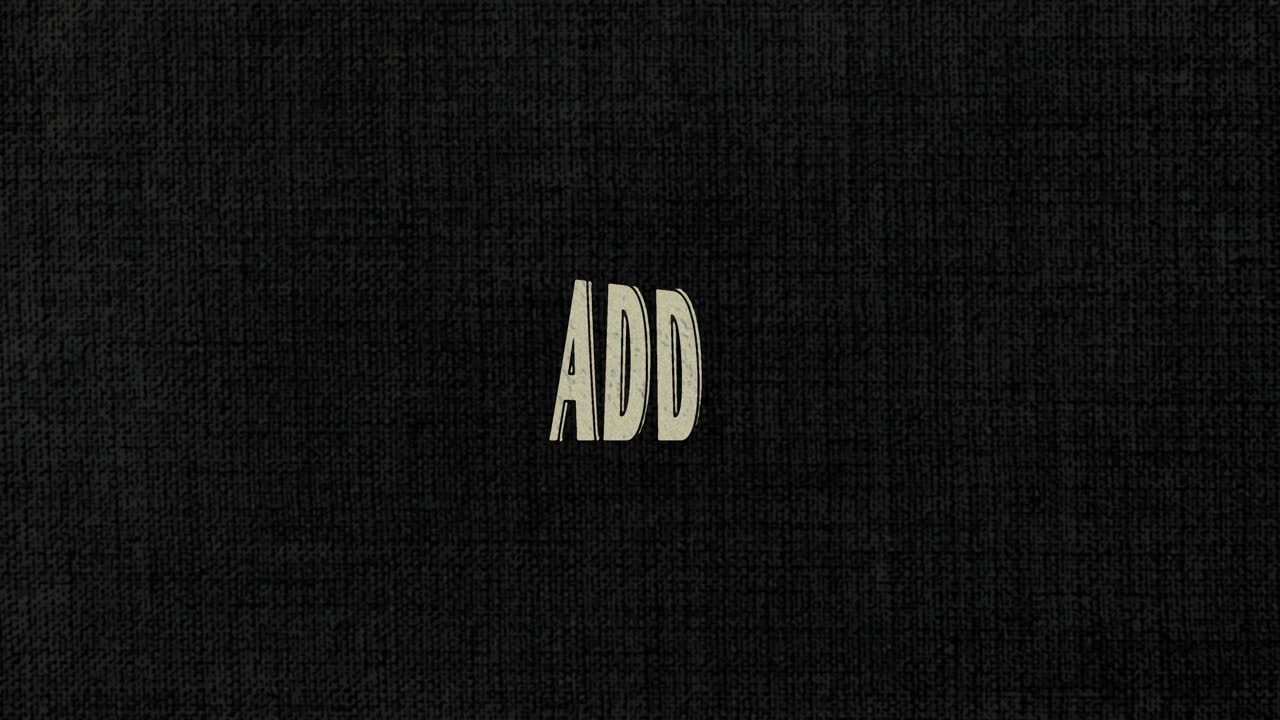 añadir animación de texto dinámico inquieto en fondo negro como un trastorno de hiperactividad - trastorno de déficit de atención hiperactiva