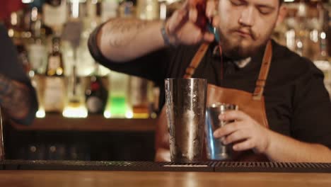 bartender preparing cocktails