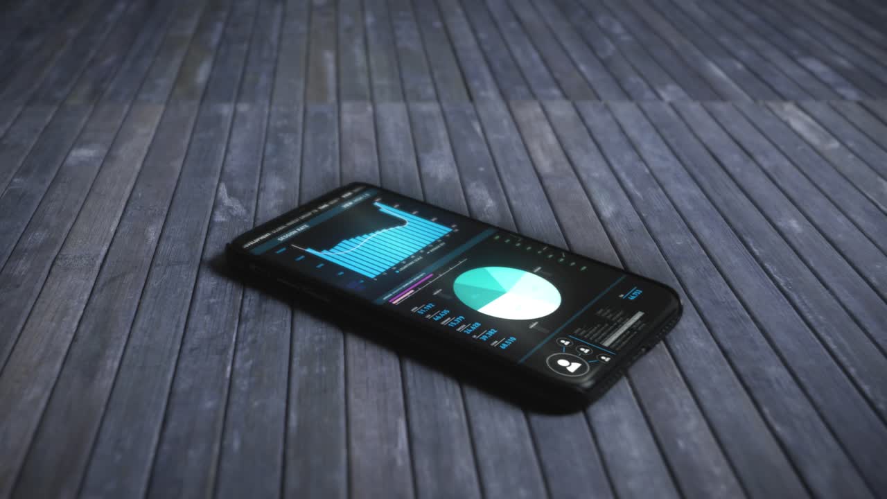 Modern smartphone stock market app on screen