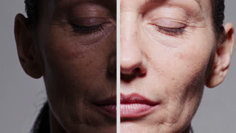 before and after skin improvement