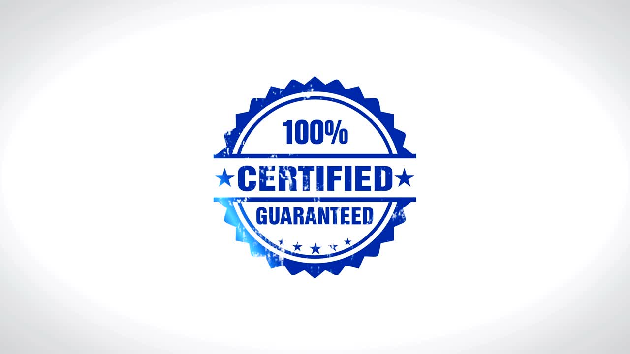 Certified  Signed Stamping Text Wooden Stamp Animation.