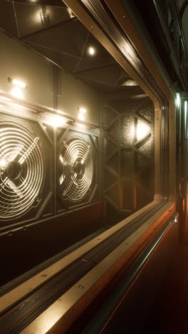 futuristic spaceship corridor interior