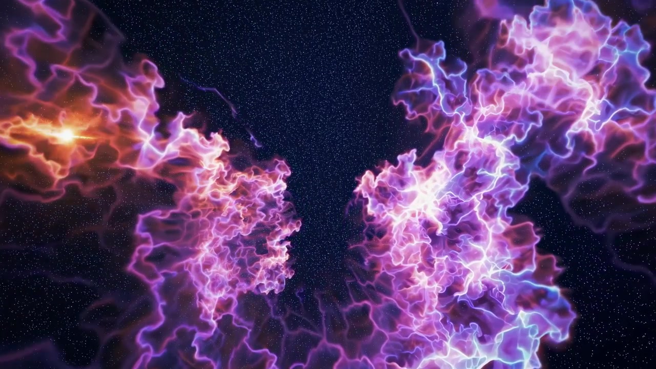 Nuvole astratte di nebulosa cosmica che fluttuano nello spazio profondo