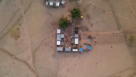 Aerial-video-of-a-village-in-Burkina-Faso,-Africa