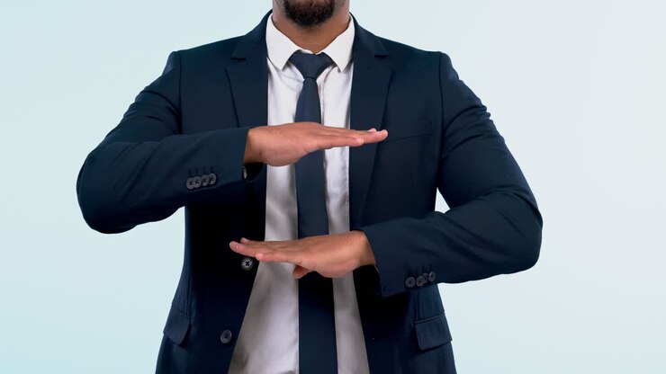 Hands, scale and measure with a business man
