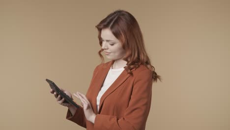 woman calculating with calculator
