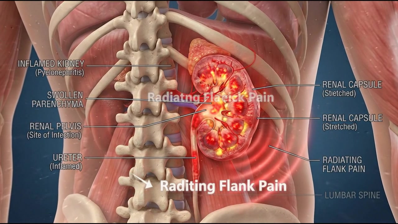 Glowing red human torso hologram highlighting stomach organ