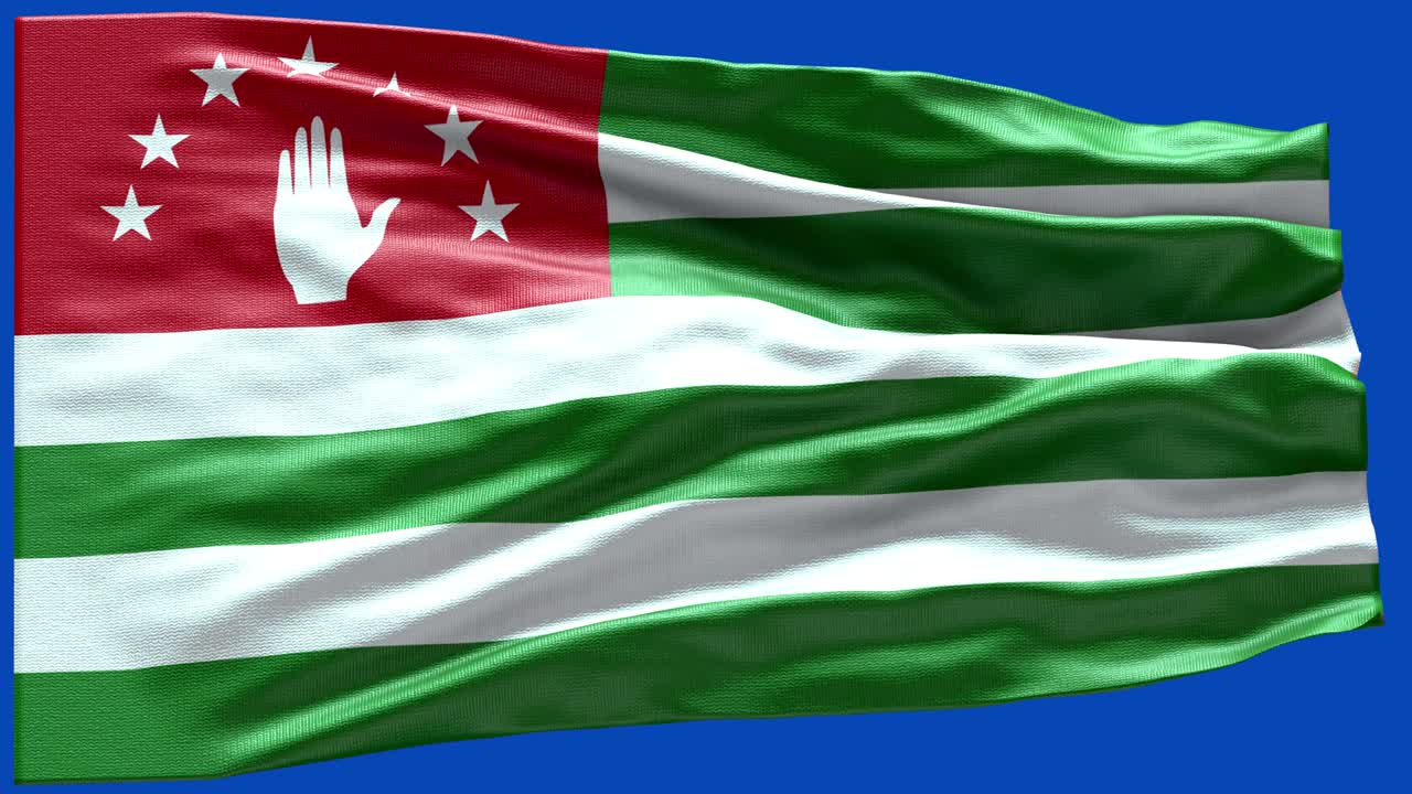 4k bandera muy detallada de abjasia - bandera de abjasia de alto detalle - bandera nacional de abhasia patrón de ondas elementos en bucle