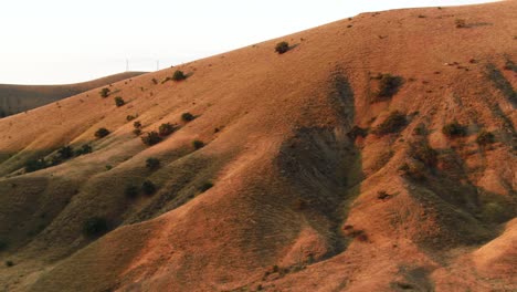 dry mountain landscape at sunset