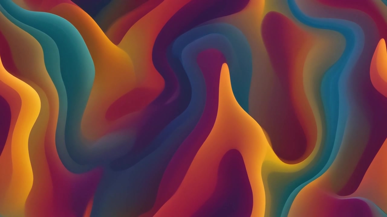 Movimento Fluido Astratto con Sfumature di Colore Vibranti
