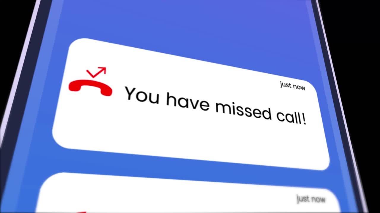 Missed Call Notification on Smartphone